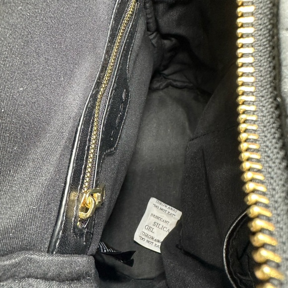 BEBE | Black Diamond Quilted Gold Studded Mini Backpack NWT - Picture 3 of 4